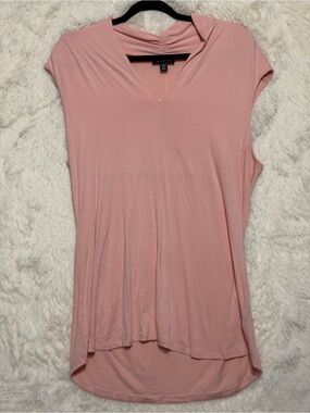Le Chateau Womens Sleeveless Tunic Top Size XL Blush Pink Office Layers Corpcore